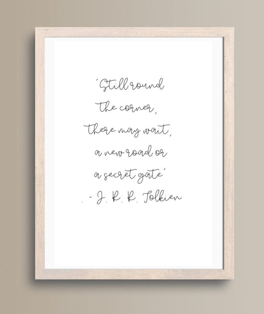 Travel Quote Print: Tolkien Quote. Travel Poster/ Cabin Crew Poster/ Flight Attendant Poster