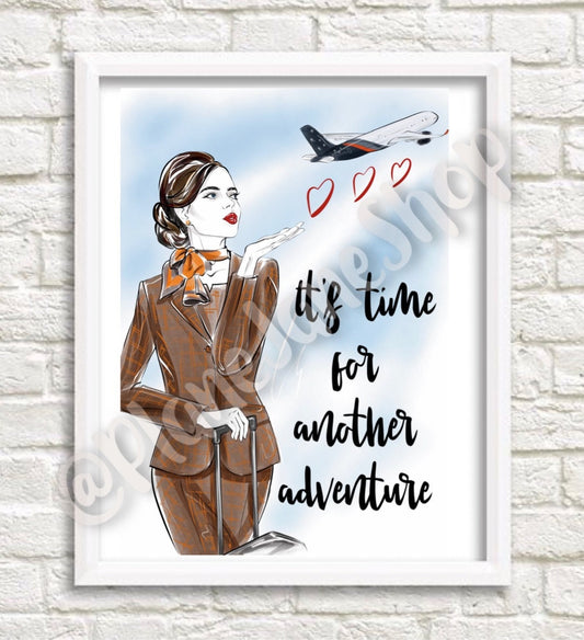 Titan Airways Cabin Crew Print | Flight Attendant Poster | Cabin Crew Retirement Gift