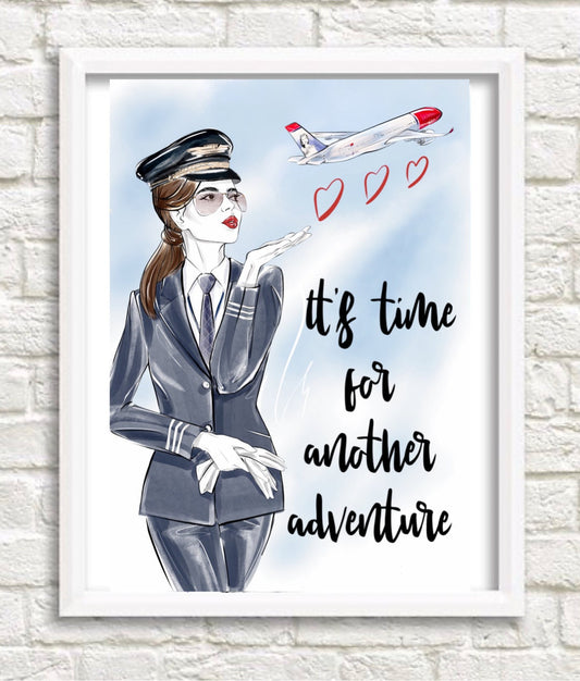 Norwegian Female Pilot Print | Dreamliner| It’s time for another adventure
