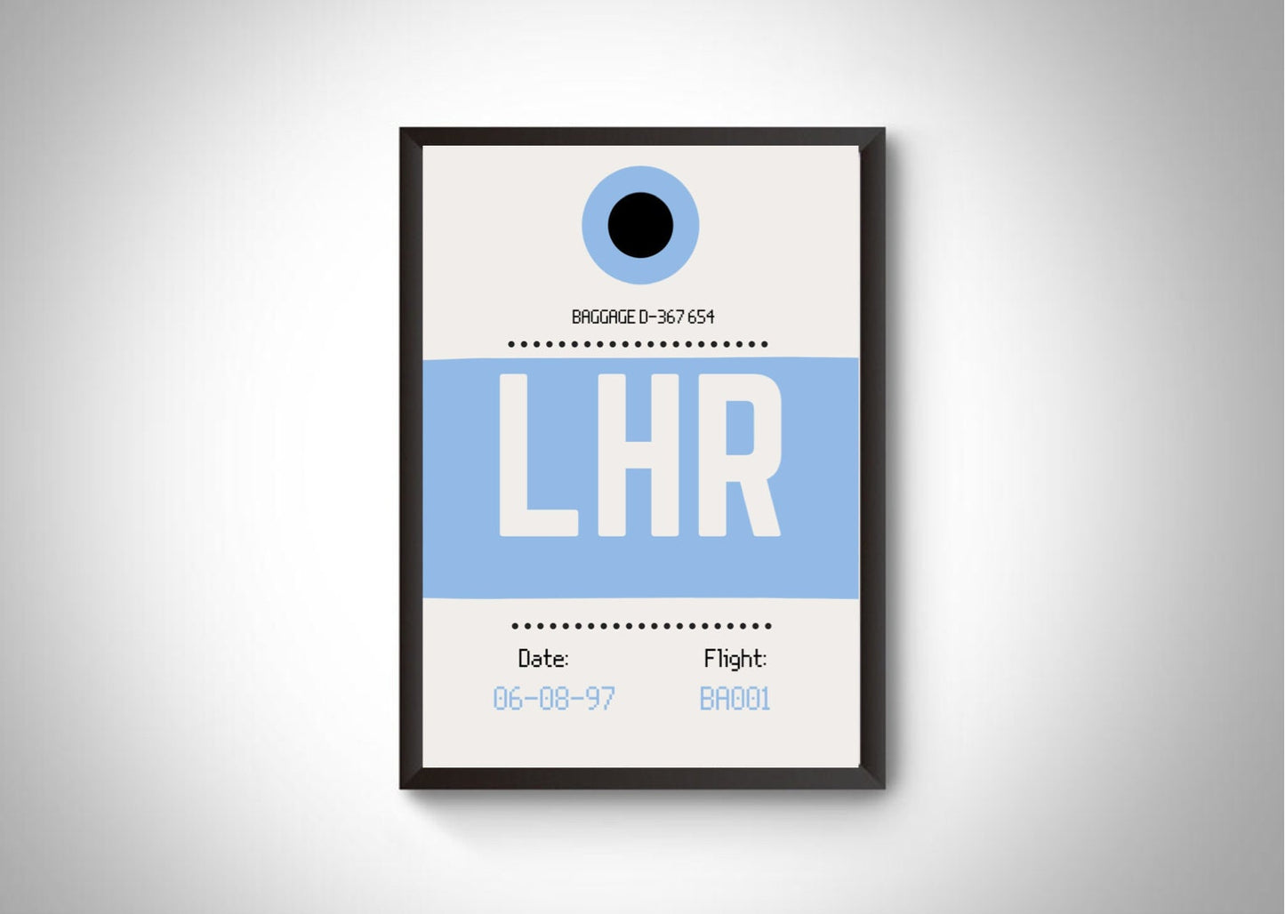 Baggage Tag | Airport Code Travel Poster | Personalisable