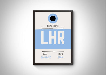 Baggage Tag | Airport Code Travel Poster | Personalisable