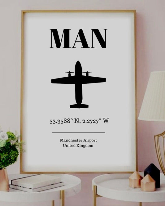 MAN Airport Code Print