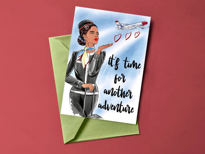 Cabin Crew Greeting Card | Birthday Card | Retirement Card | Personalisation Available