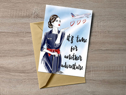 Cabin Crew Greeting Card | Birthday Card | Retirement Card | Personalisation Available