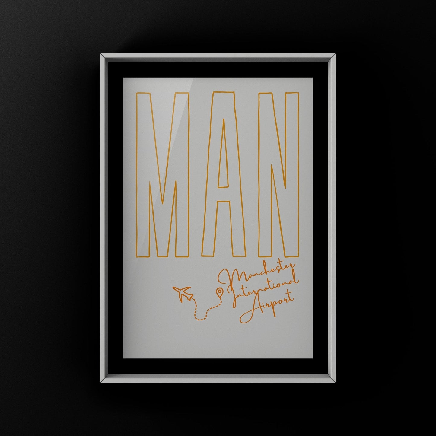 MAN | Manchester Airport Code Prints | Travel Poster