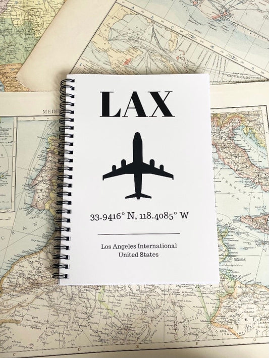 Personalised Airport Code Notebook