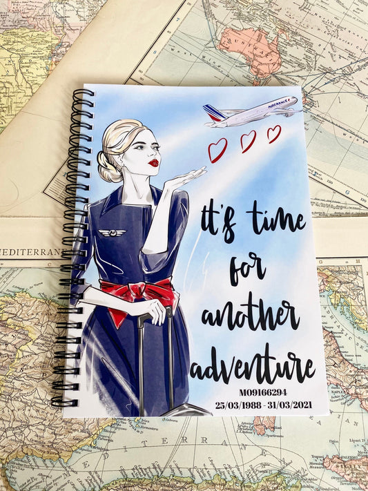 It’s Time for Another Adventure | Cabin Crew Notebook | Flight Attendant Gift | Travel Journal | Briefing Notes