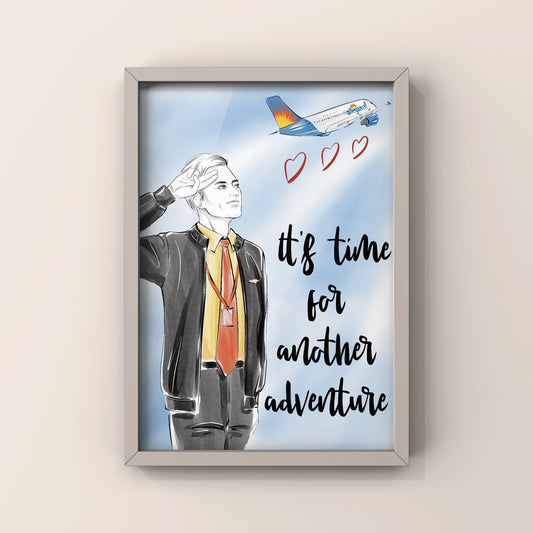 Male Allegiant Flight Attendant Travel Print