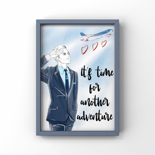 BMI Male Cabin Crew Poster | Flight Attendant Print