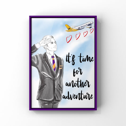 Male Monarch Cabin Crew Print | Flight Attendant Poster