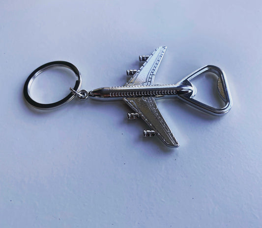 Airplane Bottle Opener Key Ring | Aviation Gift | Travel Accessories