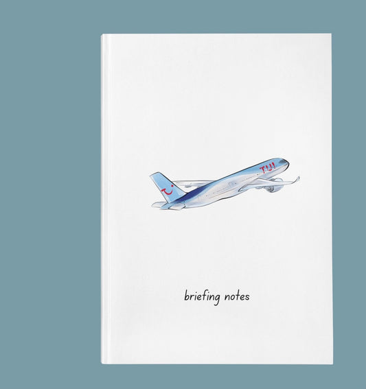 Briefing Notes | Cabin Crew Notebook | Cabin Crew Accessories | Flight Attendant  | Hardbacked Notebook |  BA, TUI, Ryanair | Any Airline