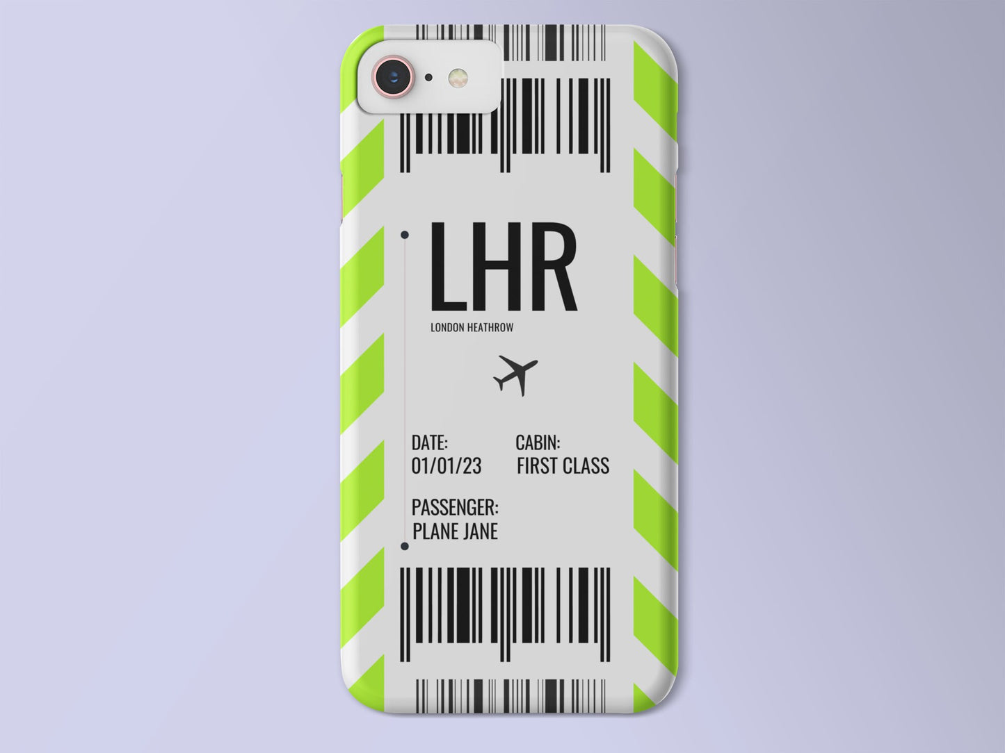 Luggage Tag Phone Case | Boarding Pass Phone Case | Personalised Destination Airport Code | All device types