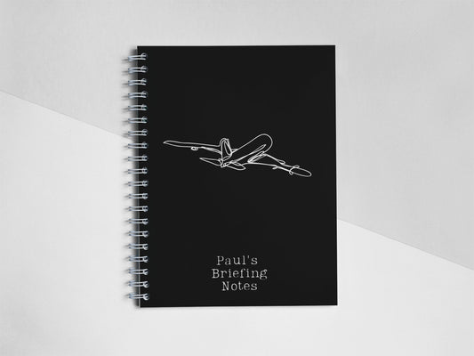 Briefing Notes Air Crew Notebook | Cabin Crew Pilot Flight Attendant Personalised Notebook | British Airways Virgin Atlantic EasyJet
