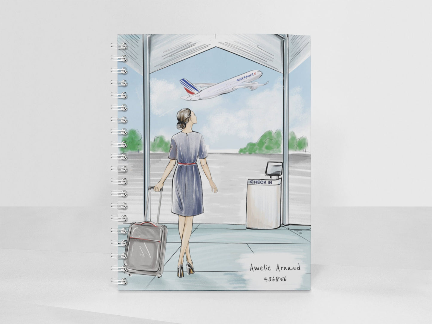 Any Airline | Personalised Cabin Crew Notebook | Customisable airline, uniform & text | Flight Attendant Journal | Air Crew Notebook |