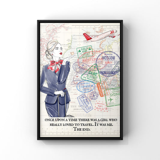 Jet2 Cabin Crew Passport Stamp Print | Flight Attendant Poster