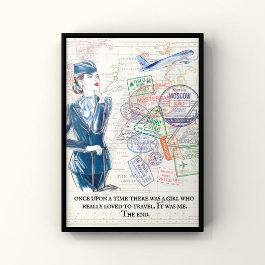 TUI Cabin Crew Passport Stamp Print | Flight Attendant Poster