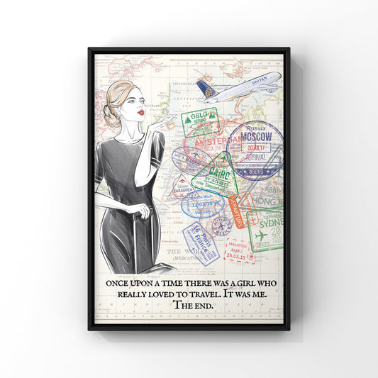 United Airlines Cabin Crew Passport Stamp Print | Flight Attendant Poster | Stewardess Illustration