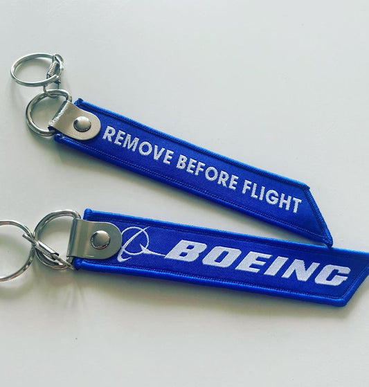 Boeing Remove Before Flight Keyring Bag Tag