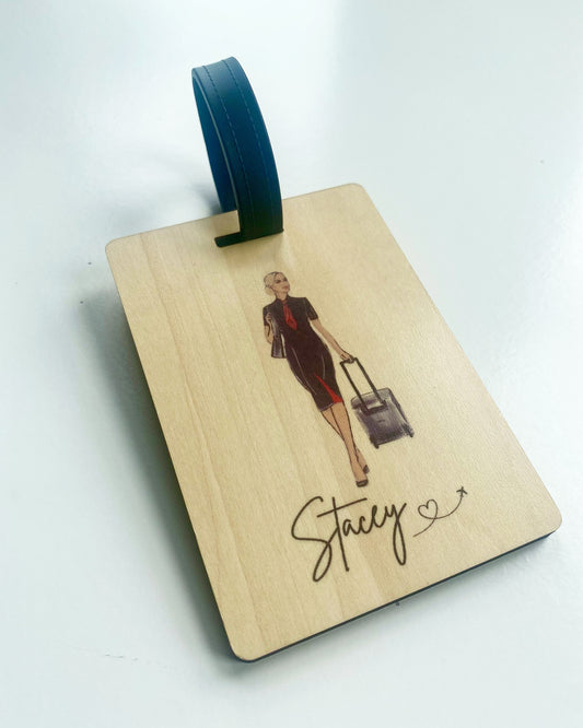 Personalised Wooden Luggage Tag