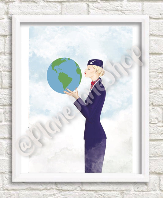 British Airways ‘Global Traveller’ Flight Attendant Poster