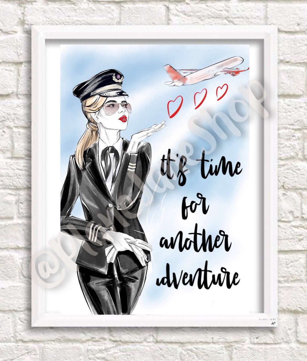 Virgin Australia Female Pilot Print