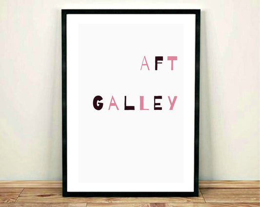AFT Galley | FWD Galley Kitchen Art Print | Cabin Crew Quotes | Flight Attendant Print