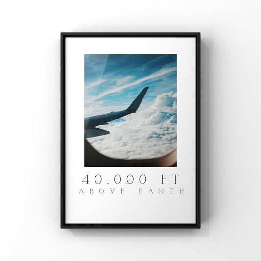 40,000ft, Travel, Plane, Cabin Crew, Flight Attendant Photo Print
