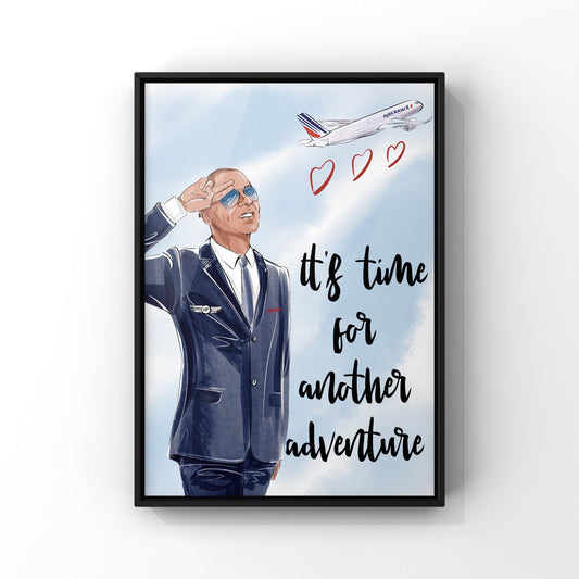 Air France Male Flight Attendant Travel Poster