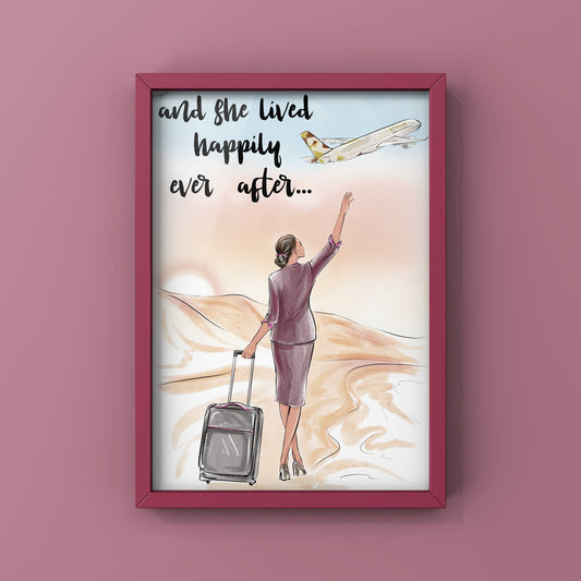 Etihad ‘And She Lived Happily Ever After’ Cabin Crew Print