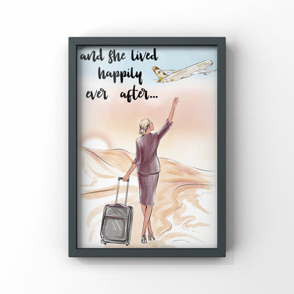 Etihad ‘And She Lived Happily Ever After’ Cabin Crew Print