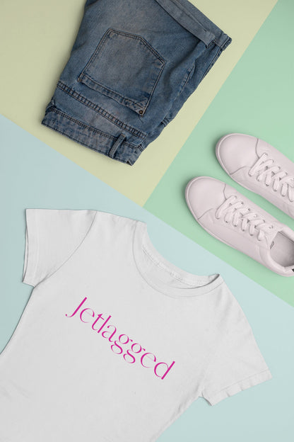 Jetlagged Women’s T-shirt | Travel Themed Tee | Cabin Crew, Flight Attendant, Pilot Gift