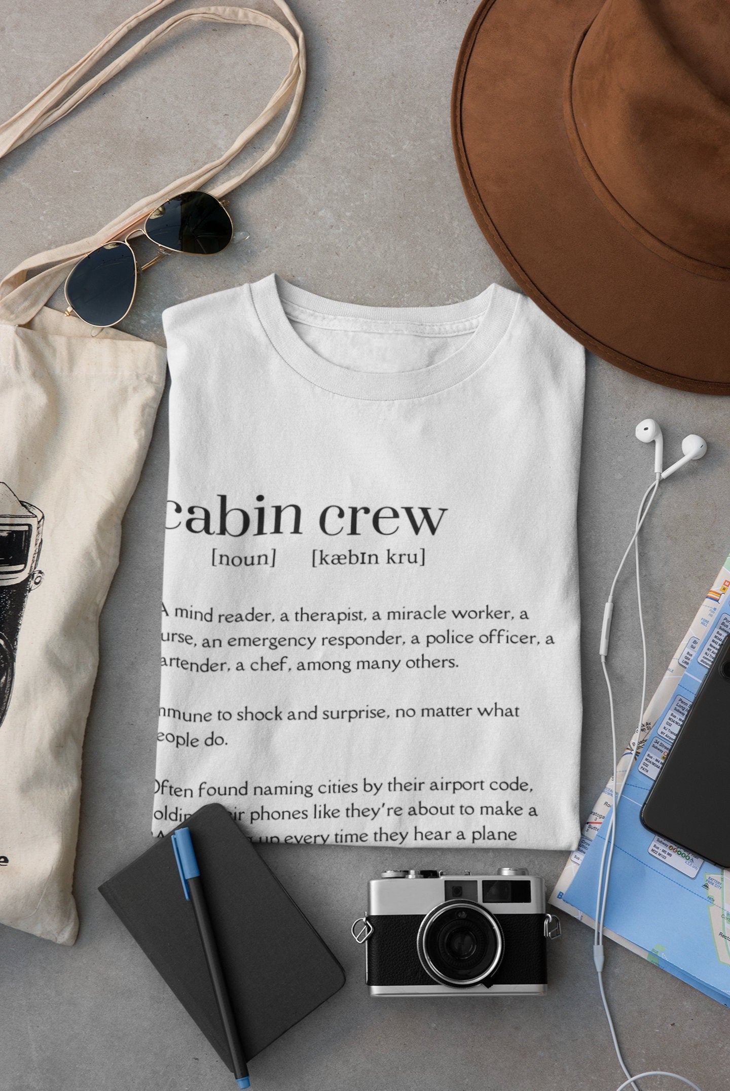 Cabin Crew Definition Women’s T-Shirt | Flight Attendant Tee | Funny Aviation T-Shirt