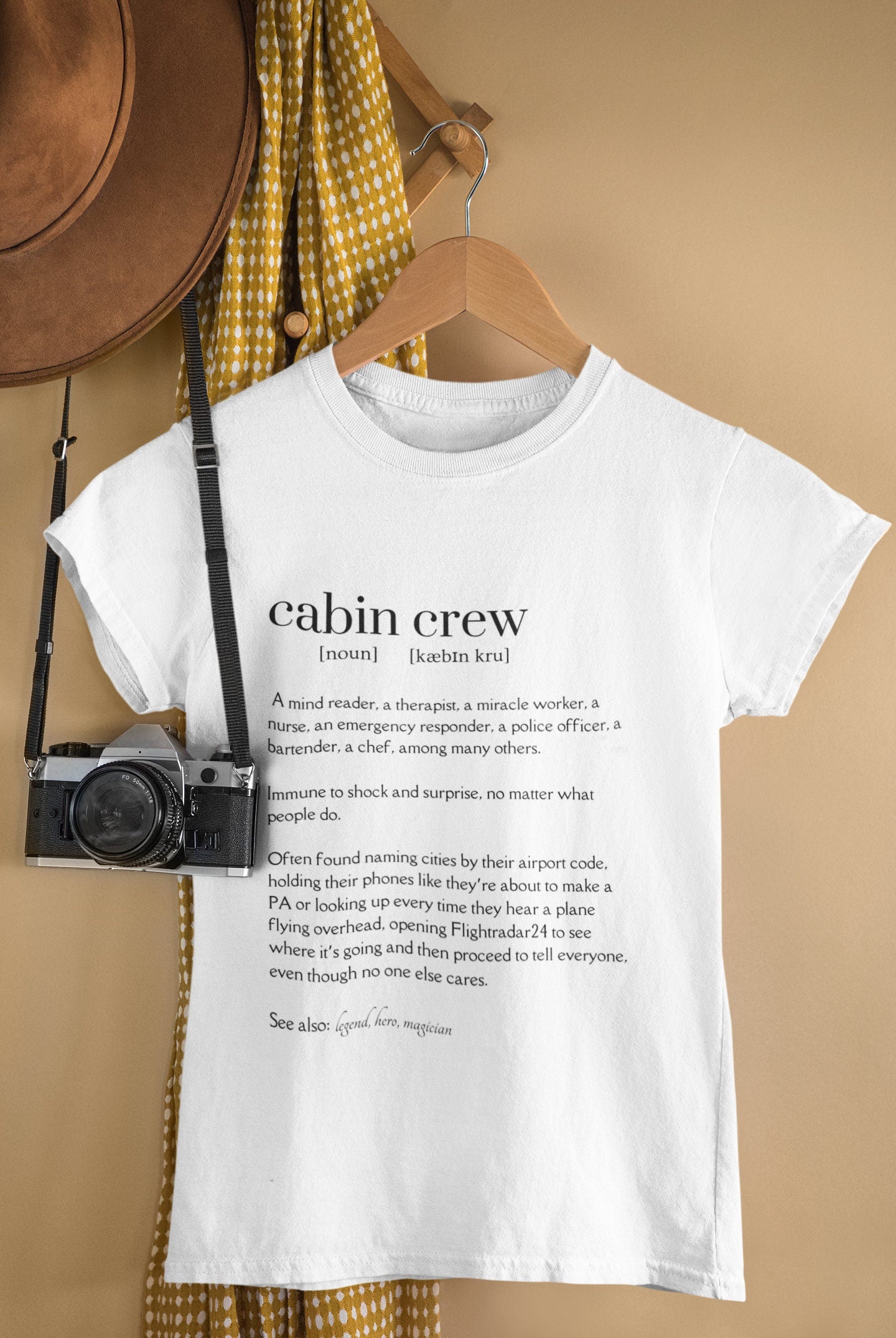 Cabin Crew Definition Women’s T-Shirt | Flight Attendant Tee | Funny Aviation T-Shirt