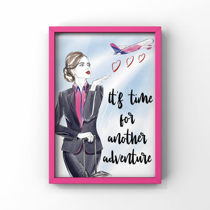 Wizzair Cabin Crew Flight Attendant Travel Print