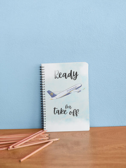 Any Airline | Ready For Take Off | Cabin Crew Notebook | Flight Attendant, Pilot Gift | Wings Ceremony Gift