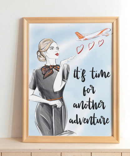 Easyjet Flight Attendant Travel Print